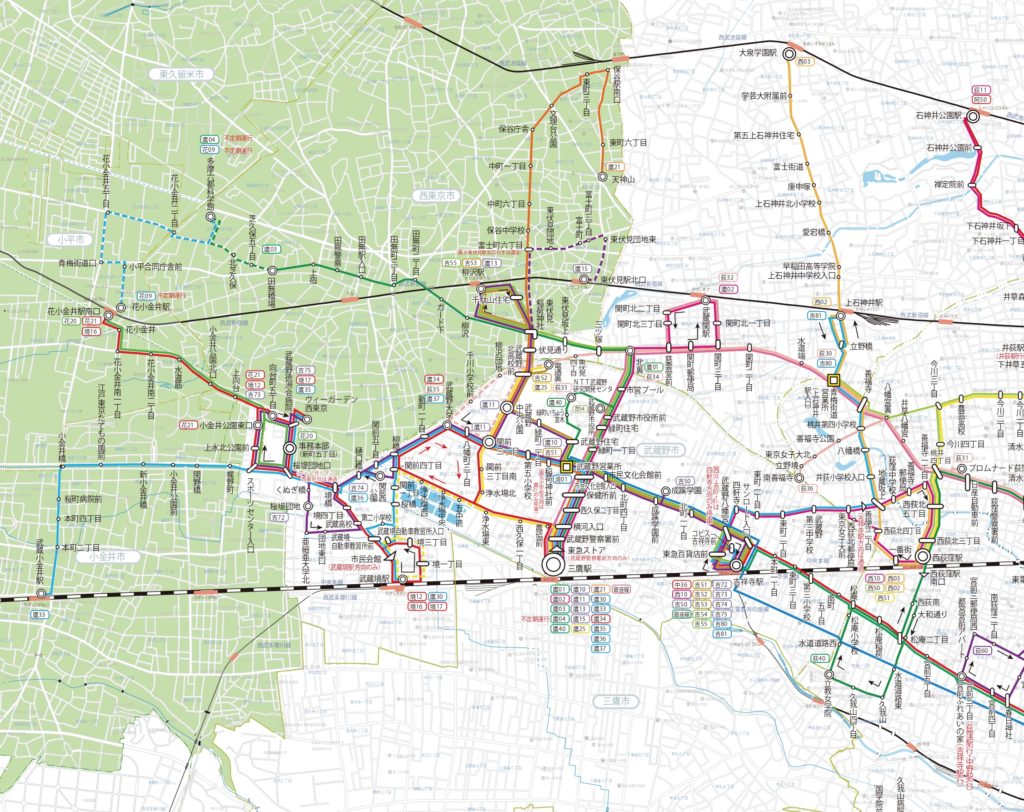 関東バス路線図 吉祥寺時間 関東バス路線図 吉祥寺時間